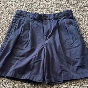 NWOT Puritan Dark Blue Men's Pleated Front Shorts W/ Elastic Waistband (36)